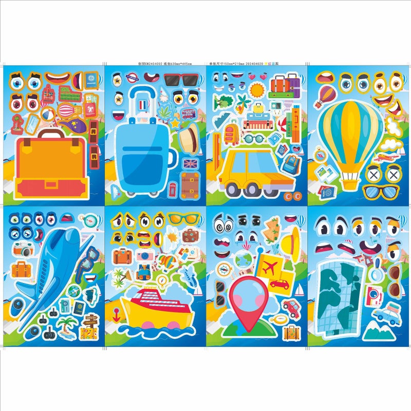 Cm2404002 Children'S Cartoon Spring Camping Camping Travel Parent-Child Interactive Puzzle Diy Sticker - Image 1